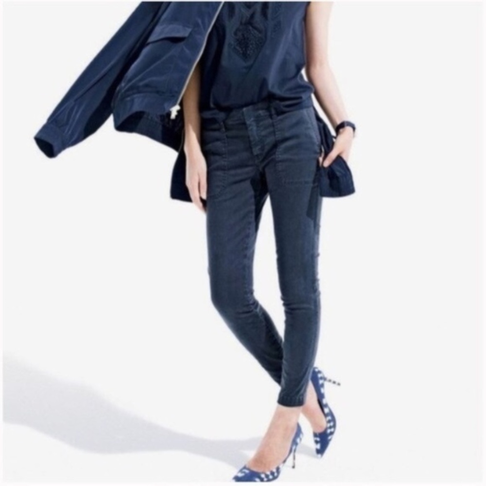 J Crew Navy Blue Skinny Stretch Ankle Pants C48